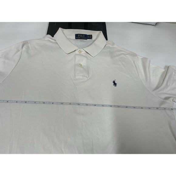 Ralph Lauren Mens Classic Short Sleeve Polo Shirt White XL Embroidered Soft - Picture 5 of 10